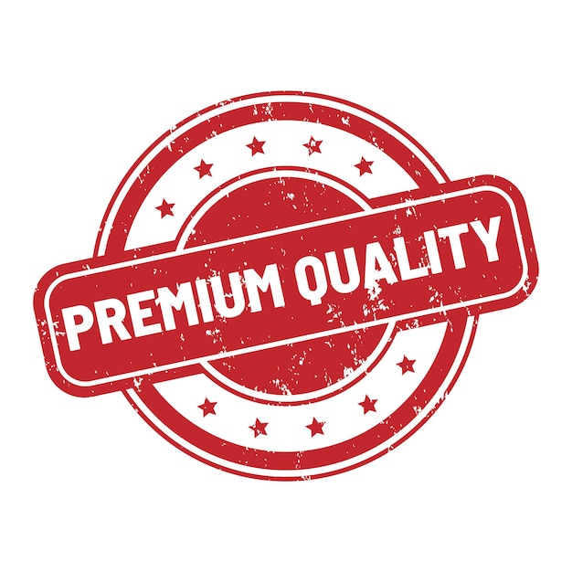 Icon de selo redondo de qualidade premium estilo grunge angustiado