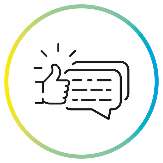Icon feedback reconhecimento de revisão do cliente