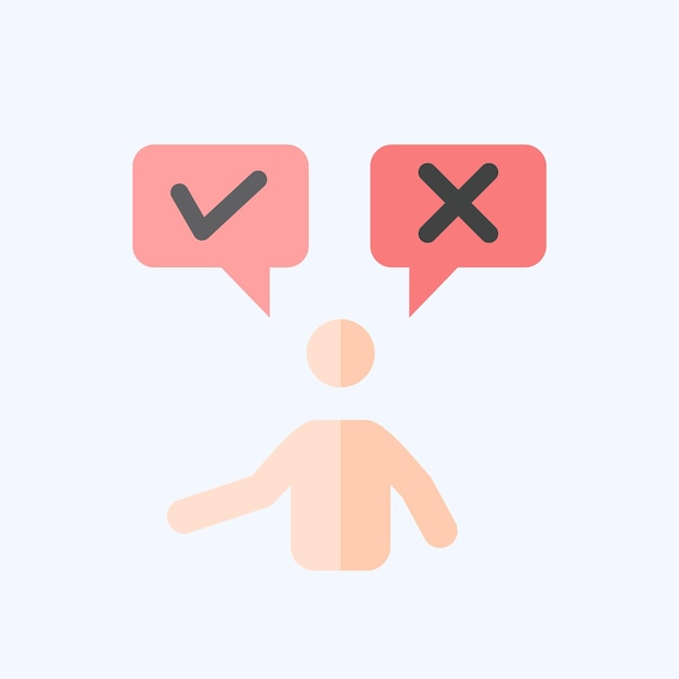 Icon Possibilidade relacionada ao símbolo de escolha ilustração simples de estilo plano