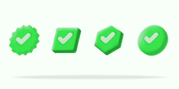 icon set vector green check marks em várias formas indicando aprovação ou tarefas concluídas