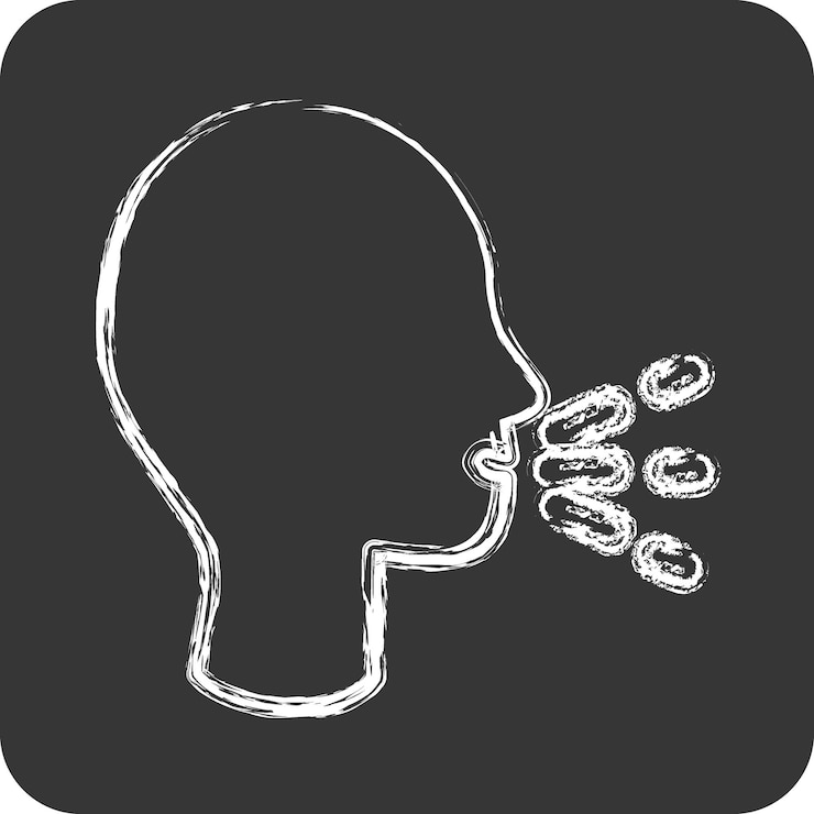 Vetor icon sneezing adequado para o símbolo da gripe giz estilo simples projeto editável modelo de projeto vetor