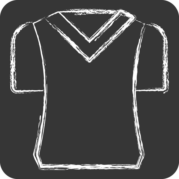 Icon t-shirts relacionados a símbolo de acampamento giz estilo design simples editável ilustração simples