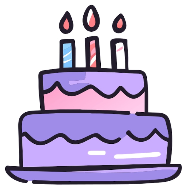 icona de bolo de aniversário preenchimento offset