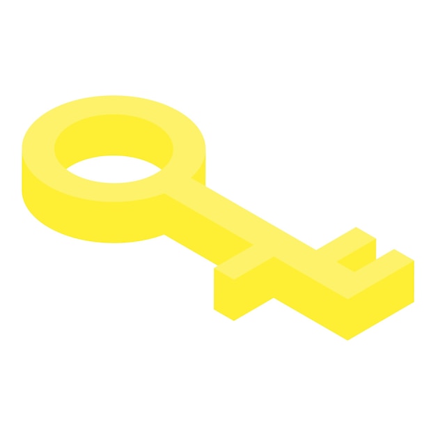 Vetor Ícone chave isométrico do ícone vetorial chave para web design isolado em fundo branco
