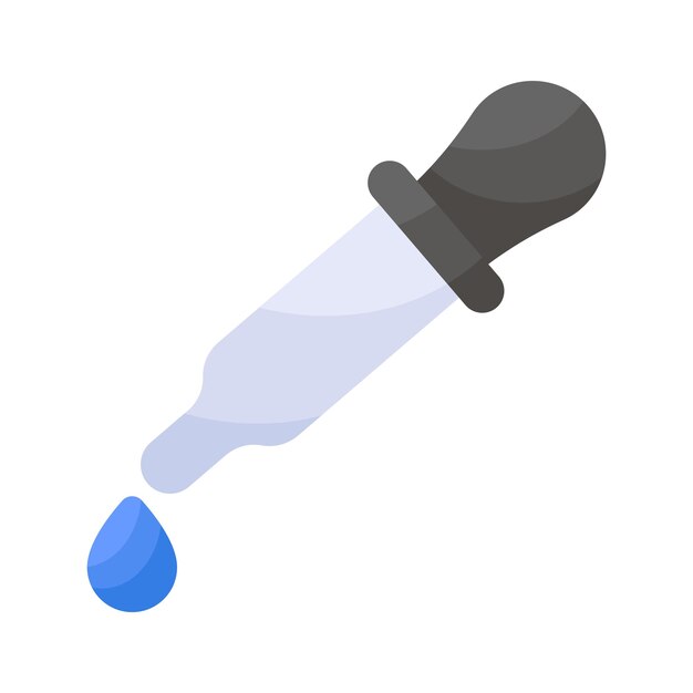 Ícone criativo de pipeta de gota a gota de medicamento a gota vector