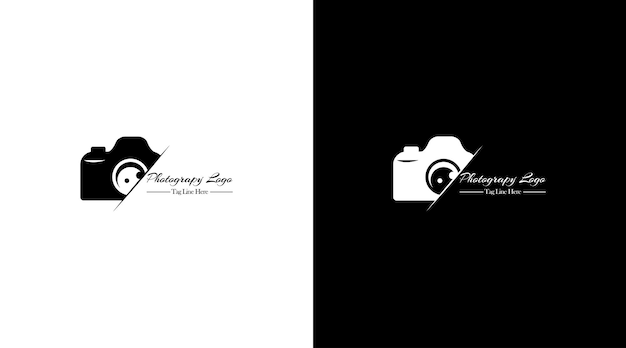 Ícone da câmera fotografia tipografia signatura fotógrafo minimalista logo vector arquivo eps