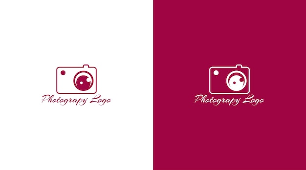 Vetor Ícone da câmera fotografia tipografia signatura fotógrafo minimalista logo vector arquivo eps