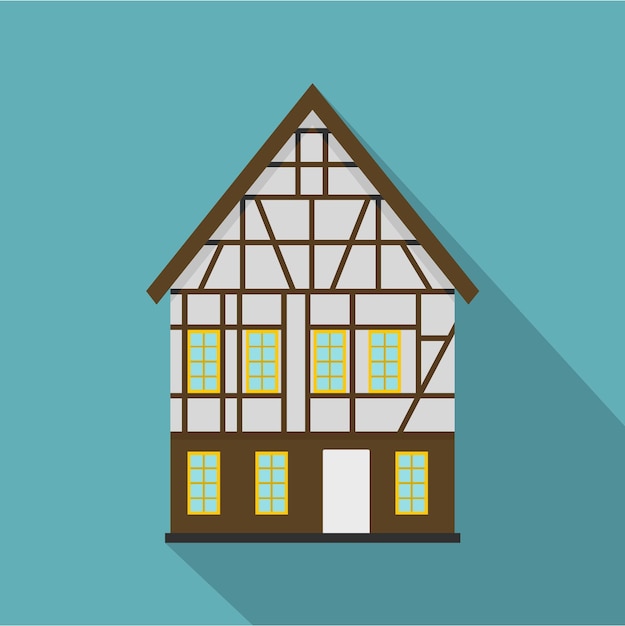 Vetor Ícone da casa da holanda ilustração plana do ícone vetor da casa da holanda para web