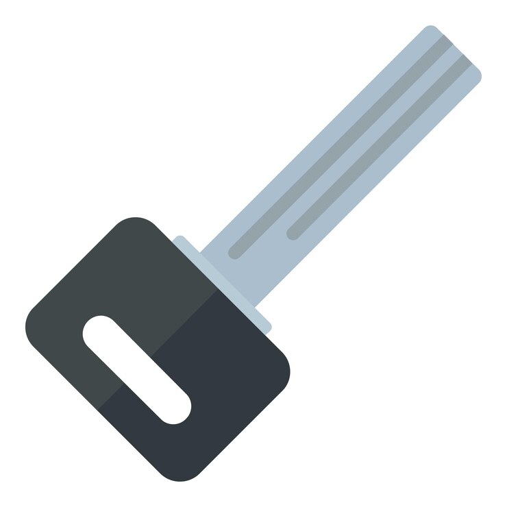 Vetor ícone da chave da porta da casa ilustração plana do ícone vetorial da chave da casa da porta para design web