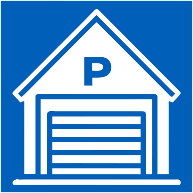 Vetor ícone da entrada da garagem de estacionamento