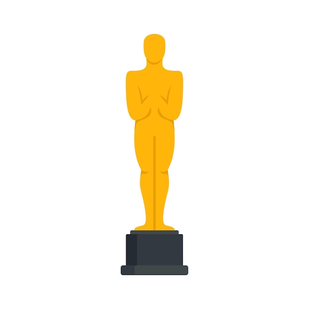 Vetor Ícone da estátua do oscar ilustração plana do ícone vetor da estátua do oscar para web design