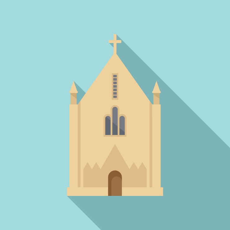 Vetor ícone da igreja irlandesa vetor plano cruz igreja da irlanda celta dublin arte