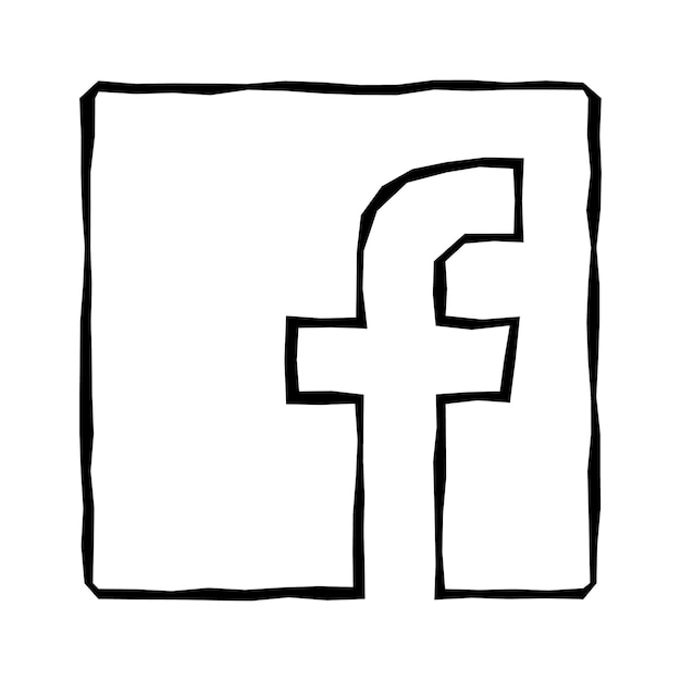 Vetor Ícone da letra f ícone de mídia social ícone do facebook