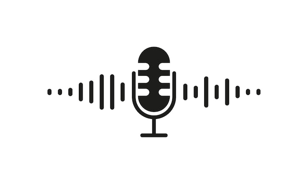 Ícone da linha do microfone Acompanha microfone bocal transmissor gravador de voz trilha sonora canção mensagem de voz Conceito de fala Ícone de linha vetorial para negócios e publicidade