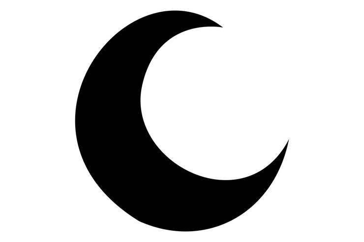Vetor ícone da lua crescente
