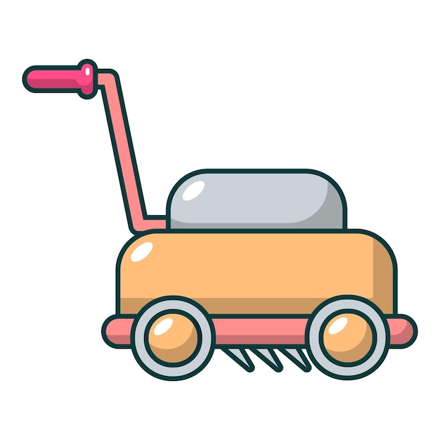 Ícone da máquina cortador de grama ilustração dos desenhos animados do ícone vetor da máquina cortador de grama para web design