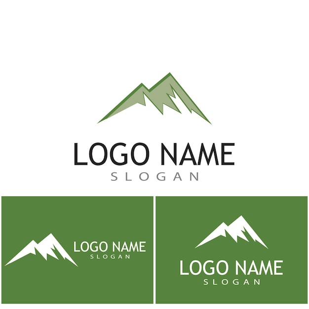 Ícone da montanha design de ilustração vetorial de modelo de logotipo