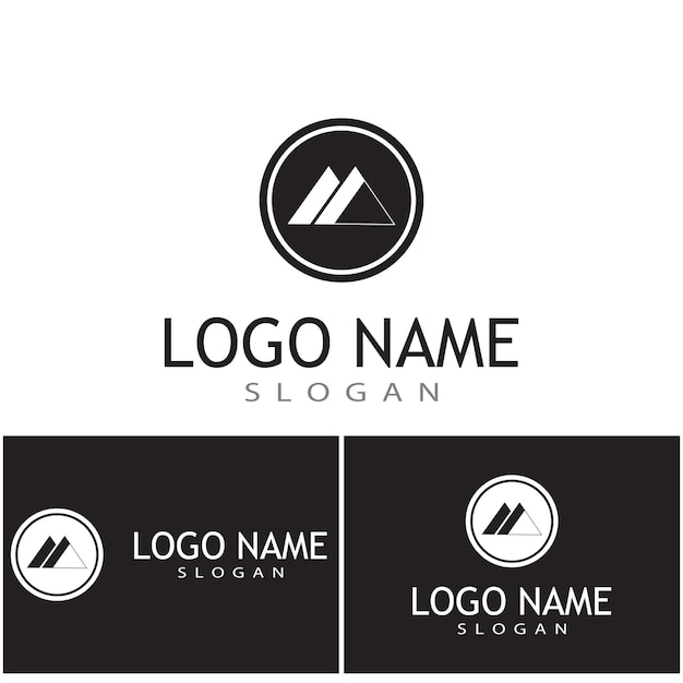 Ícone da montanha design de ilustração vetorial de modelo de logotipo