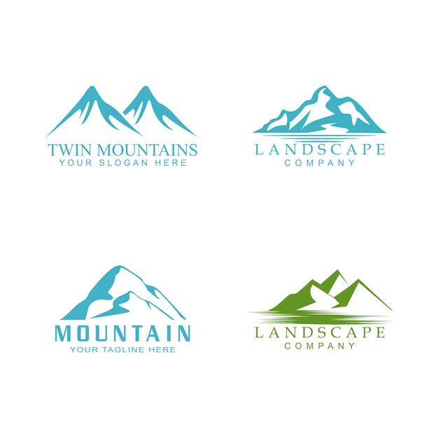 Ícone da montanha design de ilustração vetorial de modelo de logotipo