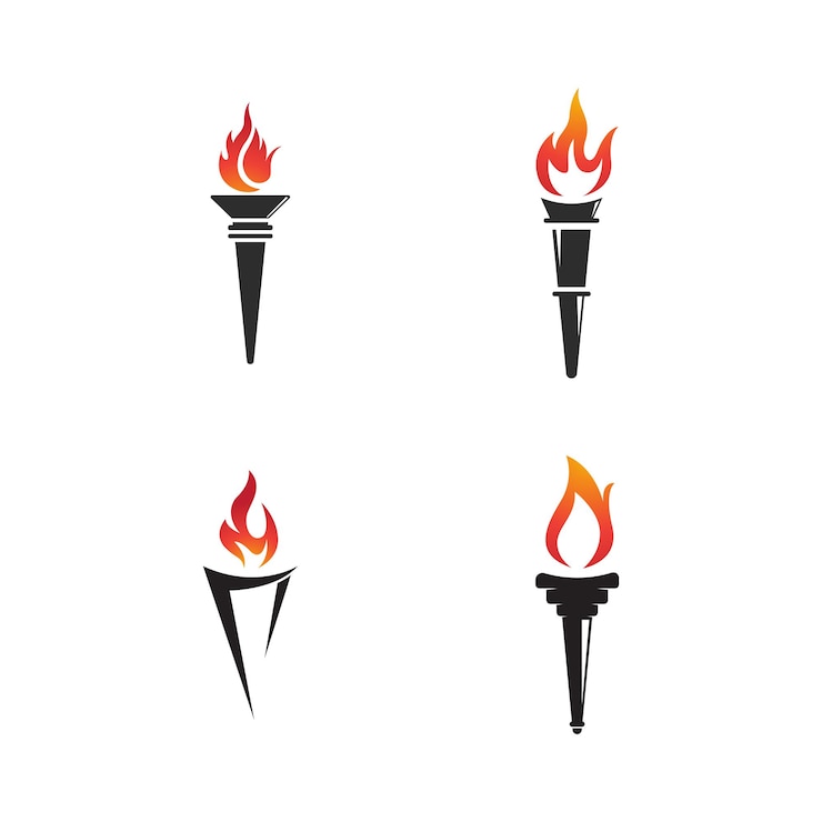 Vetor ícone da tocha. imagem vetorial para logotipos, sites, aplicativos e design temático