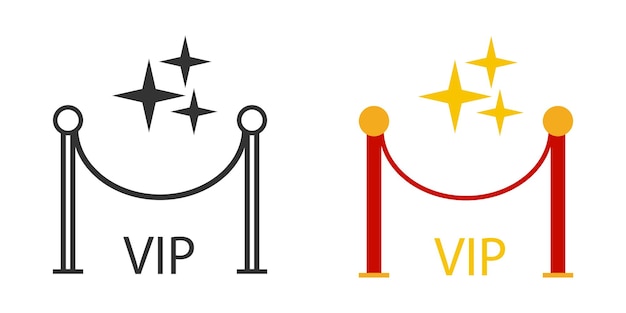 Ícone da zona vip clube entrar símbolo de ilustração de barreira vetor de cerca de museu