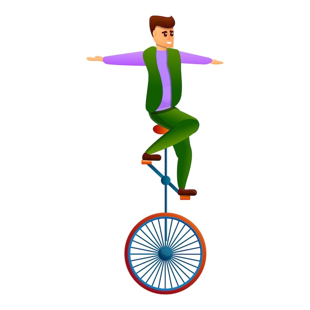 Vetor Ícone de acrobata caricatura de ícone vetorial de acrobat para design web isolado em fundo branco