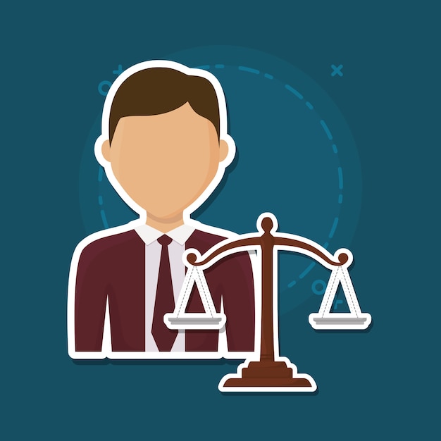 Ícone de advogado e escala de avatar