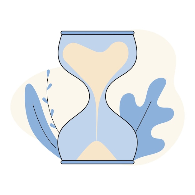 Ícone de ampulheta ilustração plana do ícone vetorial de timer de ampulheta para web design ilustração em vetor