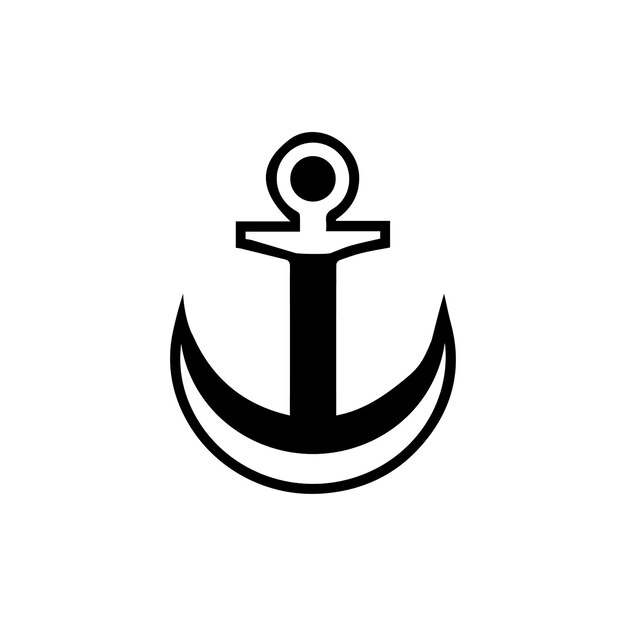 Ícone de âncora ilustração vetorial logo template