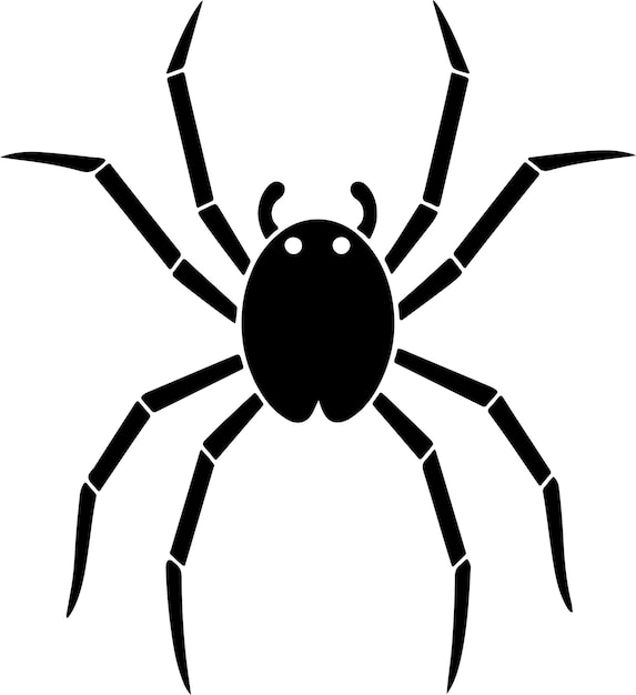 Vetor Ícone de aranha ilustração em vetor clipart de aranha preto e branco