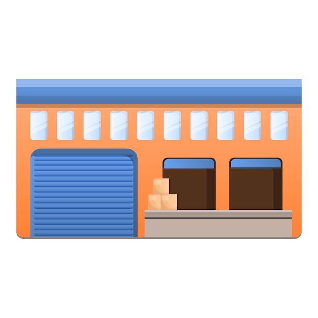 Vetor Ícone de armazém de encomendas desenho animado do ícone vetorial de armazém de encomendas para web design isolado em fundo branco