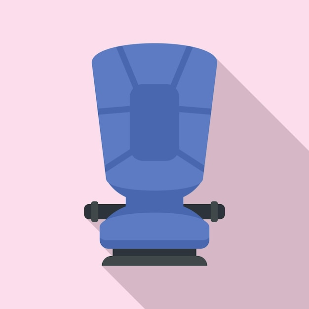 Vetor Ícone de assento de carro de bebê de restrição ilustração plana do ícone vetor de assento de carro de bebê de restrição para web design