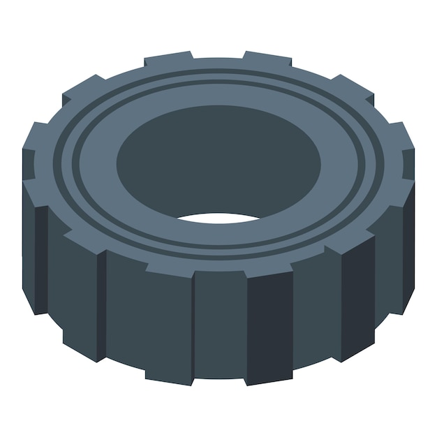 Vetor Ícone de atividade física do pneu isométrico do ícone vetor de atividade física do pneu para web design isolado em fundo branco