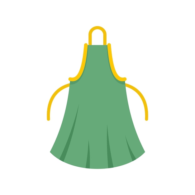 Ícone de avental de mulher ilustração plana do ícone vetor de avental de mulher para web isolado em branco