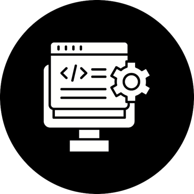 Vetor Ícone de backend