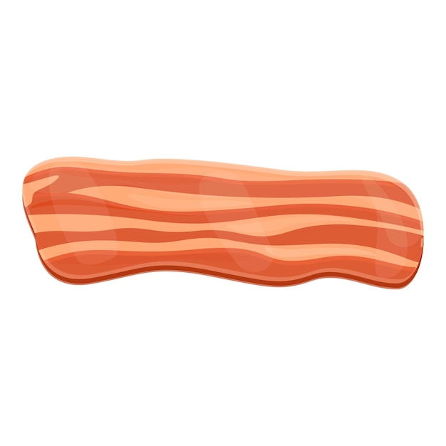 Vetor Ícone de bacon fumado desenho animado de ícone vetorial de bacon fumado para web design isolado em fundo branco