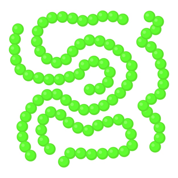 Vetor Ícone de bactérias ilustração de desenho animado de ícone de vetor de bactérias para a web