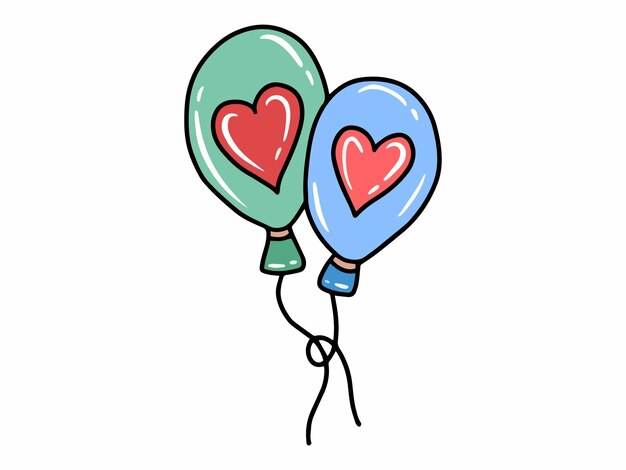 ícone de balão de amor