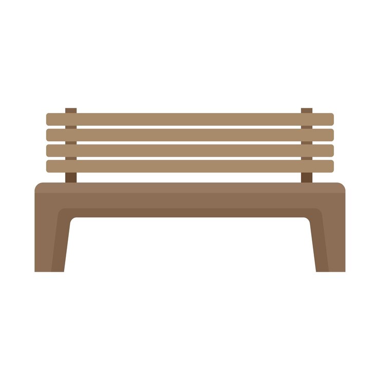 Vetor ícone de banco de rua ilustração plana do ícone vetor de banco de rua isolado em fundo branco
