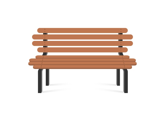 Ícone de banco em estilo plano ilustração vetorial de descanso confortável em fundo isolado cadeira de parque sinal conceito de negócio