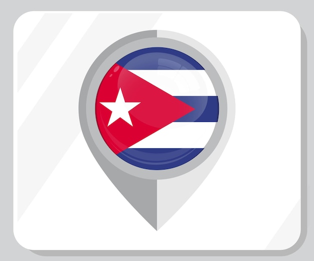 Ícone de bandeira de localização de cuba