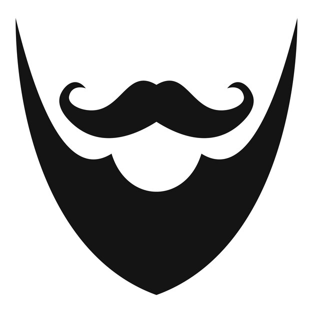 Vetor Ícone de barba apontada ilustração simples do ícone vetorial de barba apuntada para a web