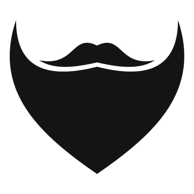 Ícone de barba triangular ilustração simples de ícone vetorial de barba triungular para a web