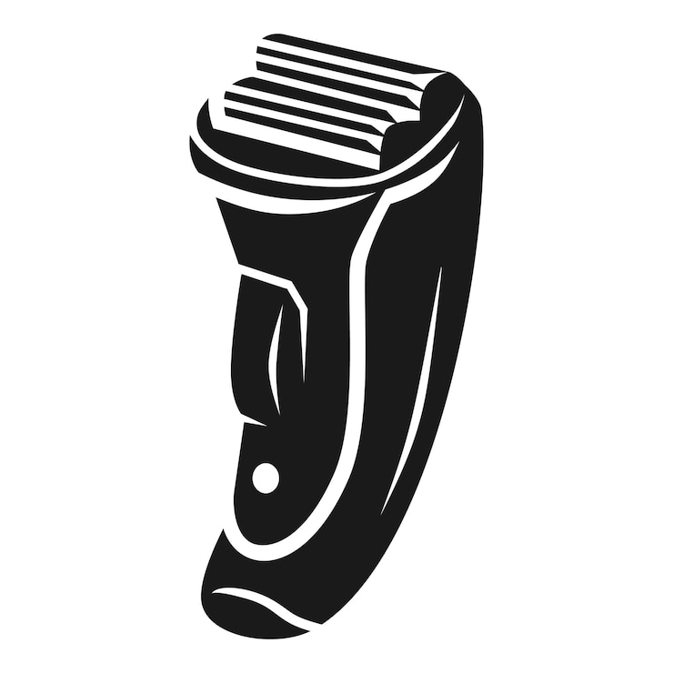 Vetor ícone de barbeador recarregável de duas cabeças simples ilustração de ícone vetor de barbeador recarregável de duas cabeças para web design isolado em fundo branco