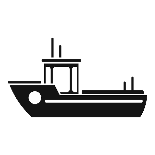 Ícone de barco de peixe simples ilustração do ícone vetor de barco de peixe para web design isolado em fundo branco