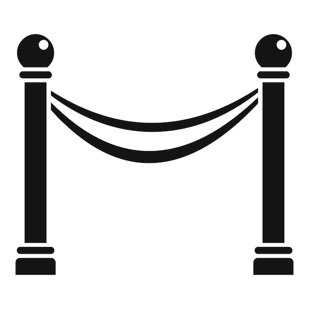 Ícone de barreira de museu ilustração simples do ícone vetorial de barreira do museu para design web isolado em fundo branco