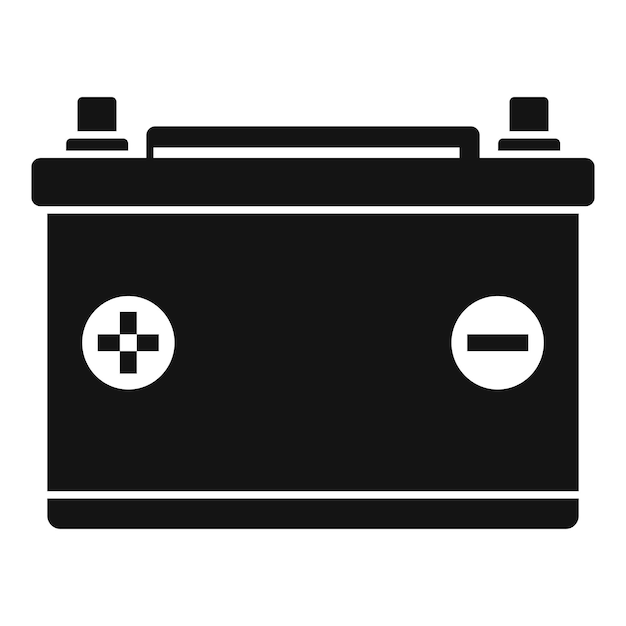 Vetor Ícone de bateria de carro simples ilustração do ícone vetor de bateria de carro para web design isolado em fundo branco