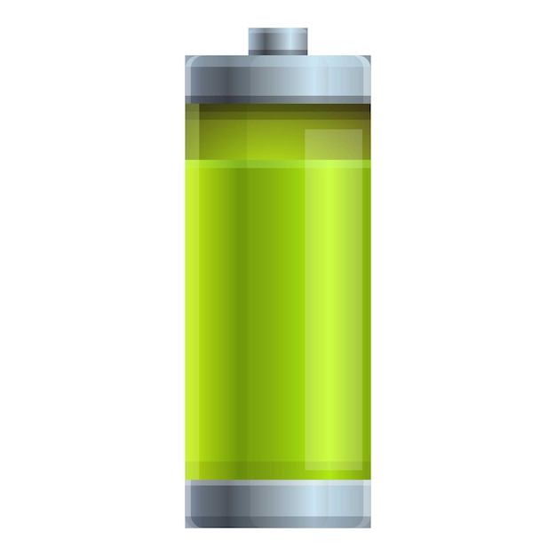 Vetor Ícone de bateria verde cartoon vetor carregar energia nível completo