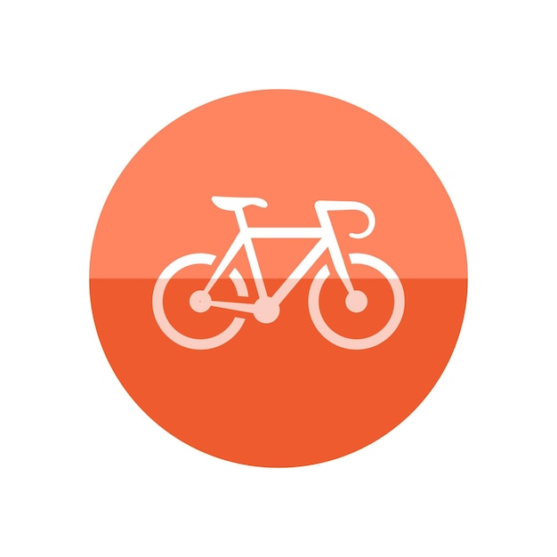 Ícone de bicicleta de estrada em estilo de círculo de cor plana Velocidade de ciclismo de corrida esportiva