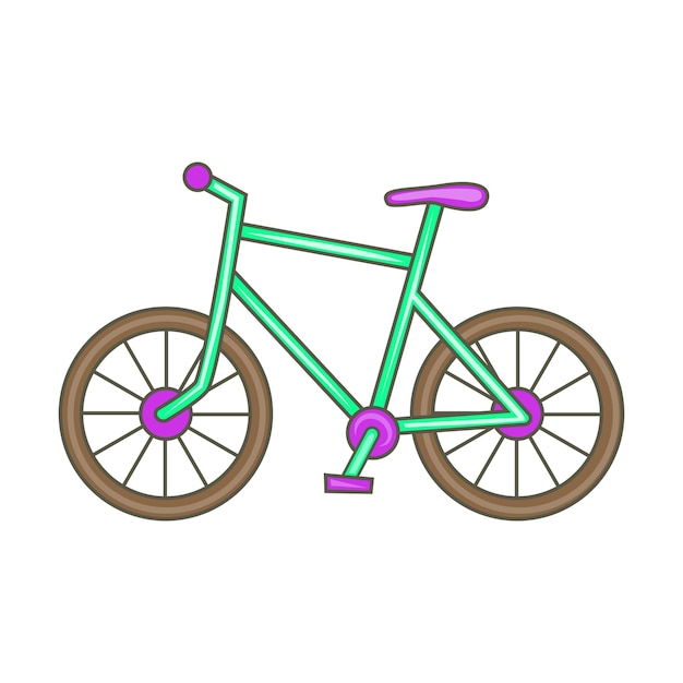 Vetor Ícone de bicicleta em estilo cartoon isolado no fundo branco símbolo do esporte